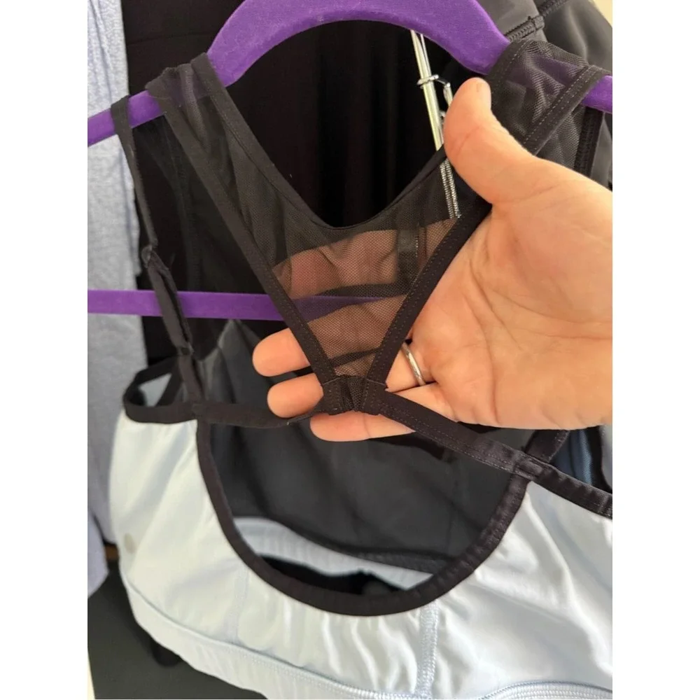 Zella Body Sports‎ Bra Mesh Racerback Side Pocket Blue XXL